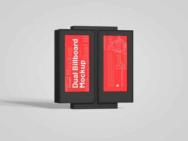 Citylight Dual Billboard Mockup