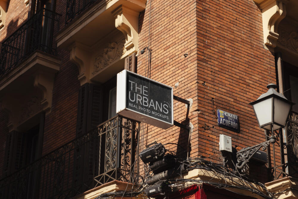 Classic Street Sign Mockup