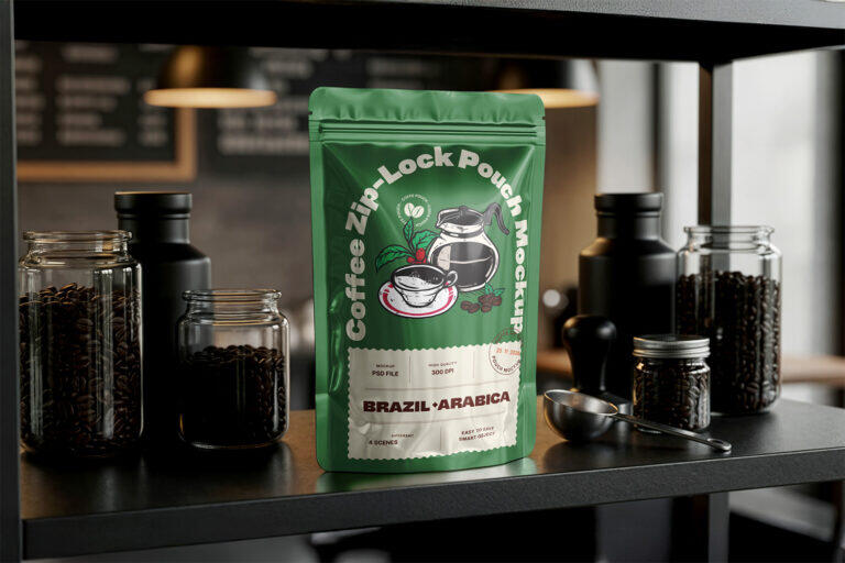 Coffee Pouch Mockup