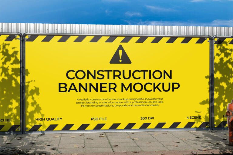 Construction Banner Mockup