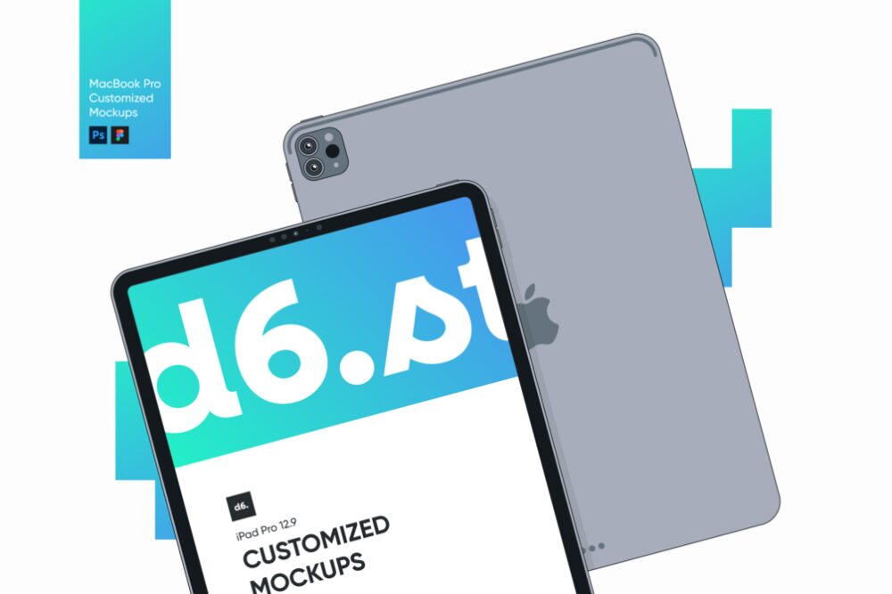 Customized iPad Pro 12.9 Mockups (PSD + Figma)