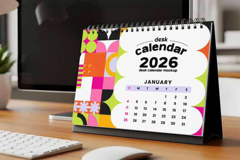 Desk Calendar Mockup