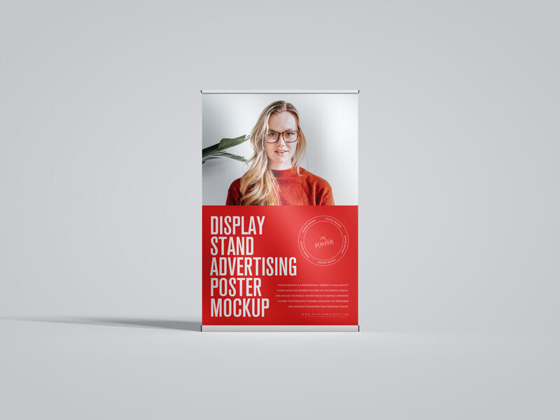 Display Stand Advertising Poster Mockup