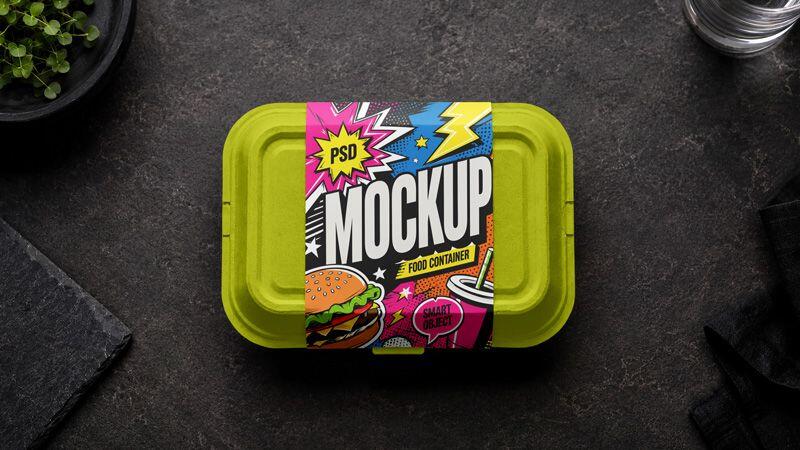 Disposable Food Container Mockup