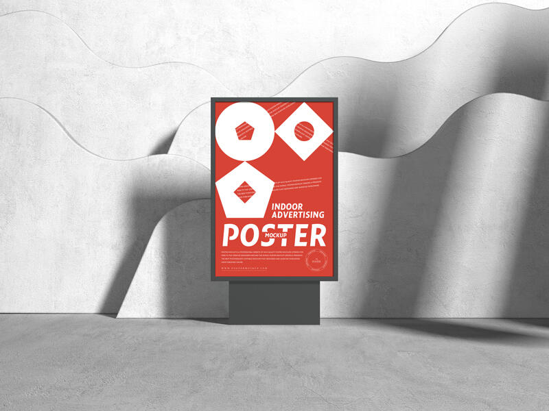 Elegant Indoor Advertising Poster Mockup