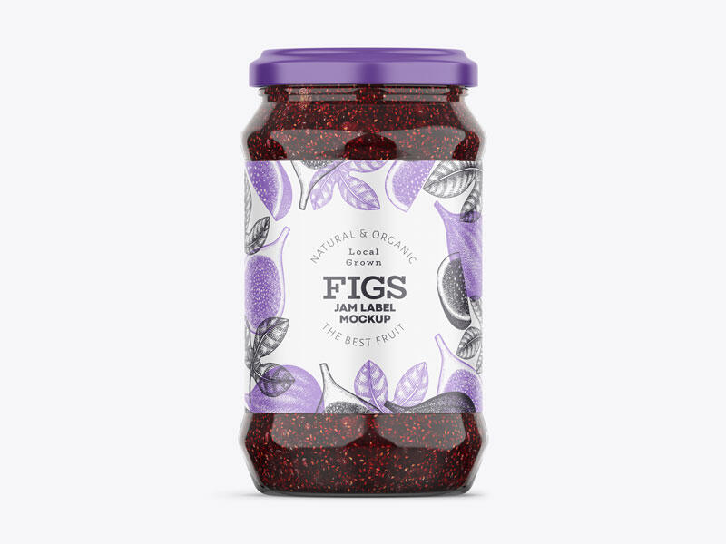 Fig Jam Label Mockup