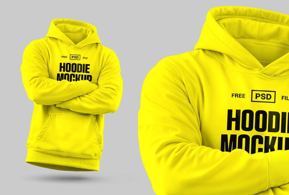 Floating Hoodie Mockup PSD