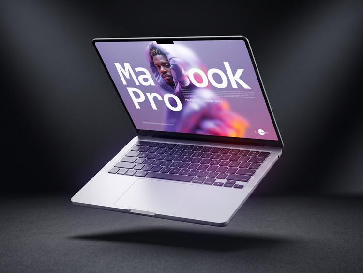 Floating MacBook Pro Mockup