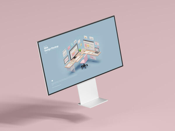 Floating Web Design Mockup