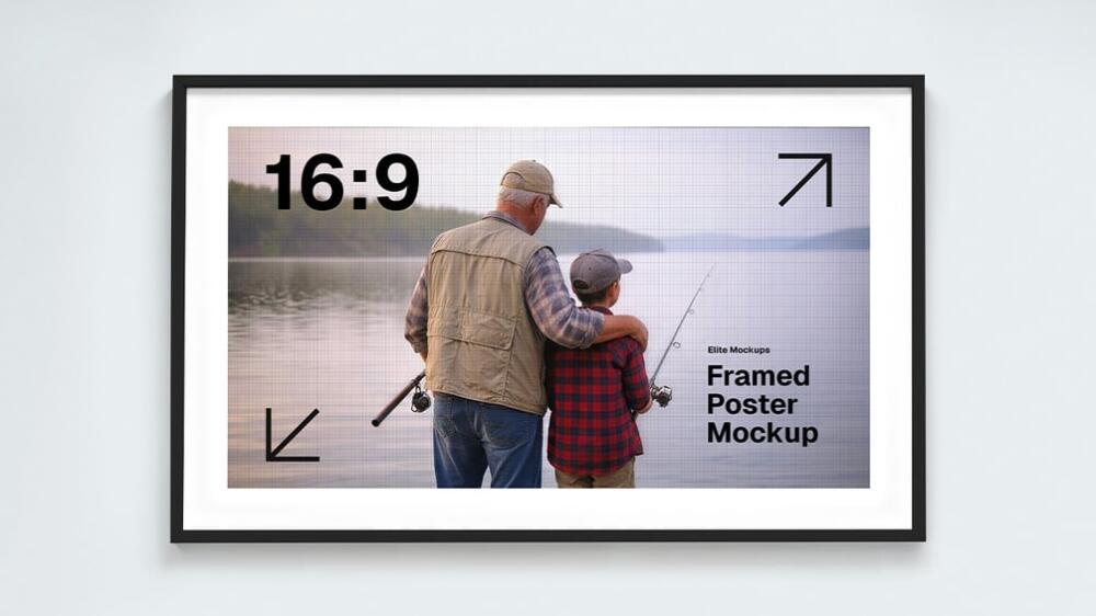 Framed Poster Mockup 16:9