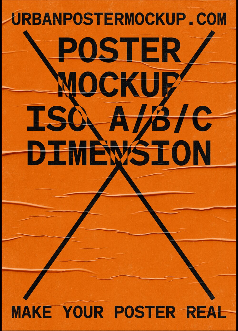 Glued Poster Paper Mockup No03