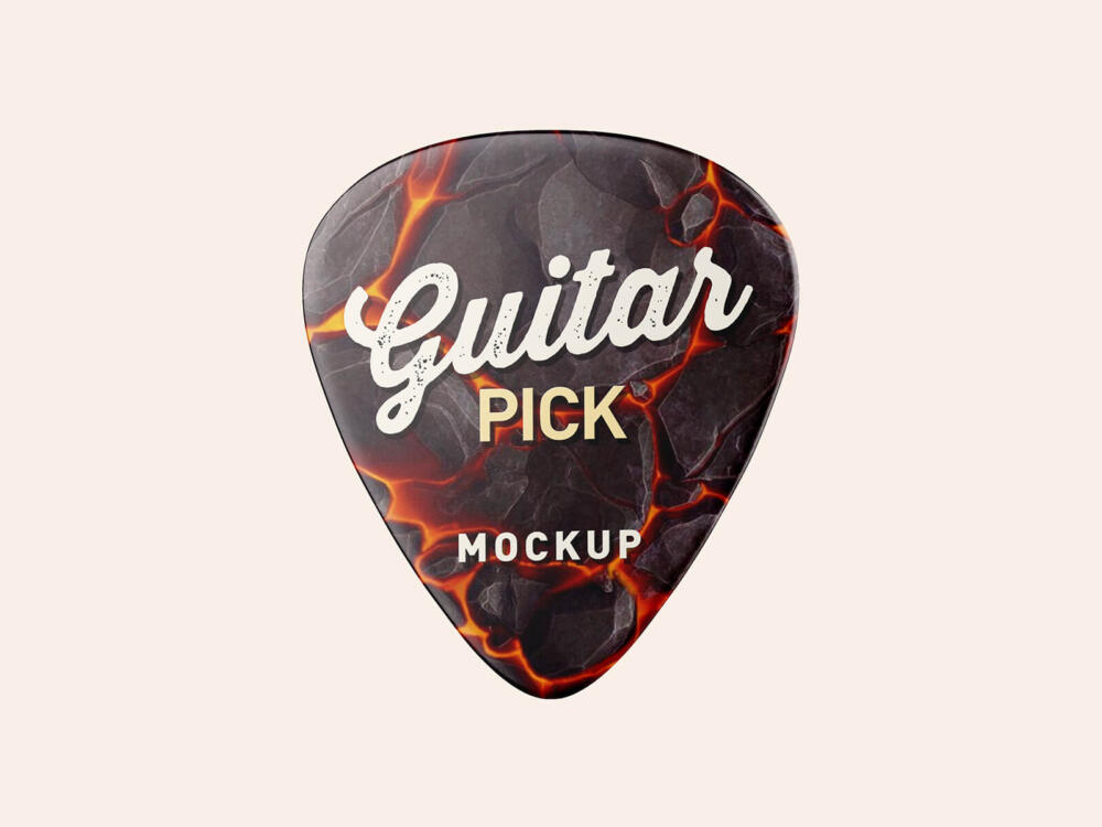 Guitar Plectrum Mockup