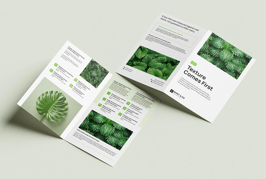 Half-fold letter flyer mockup