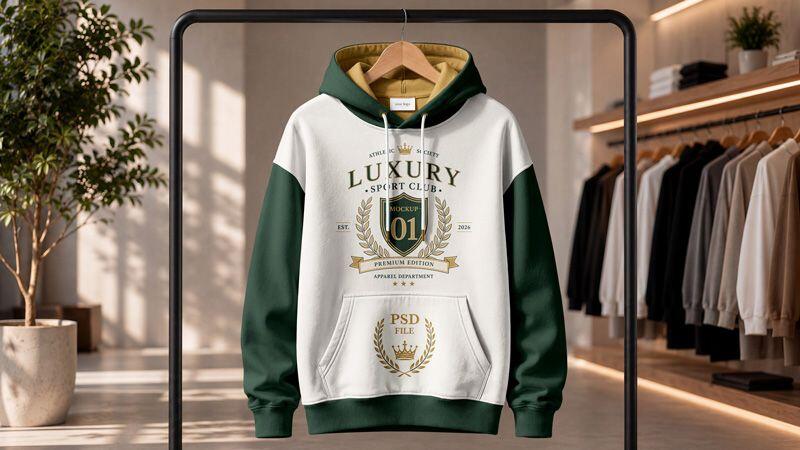 Hanging Hoodie Mockup