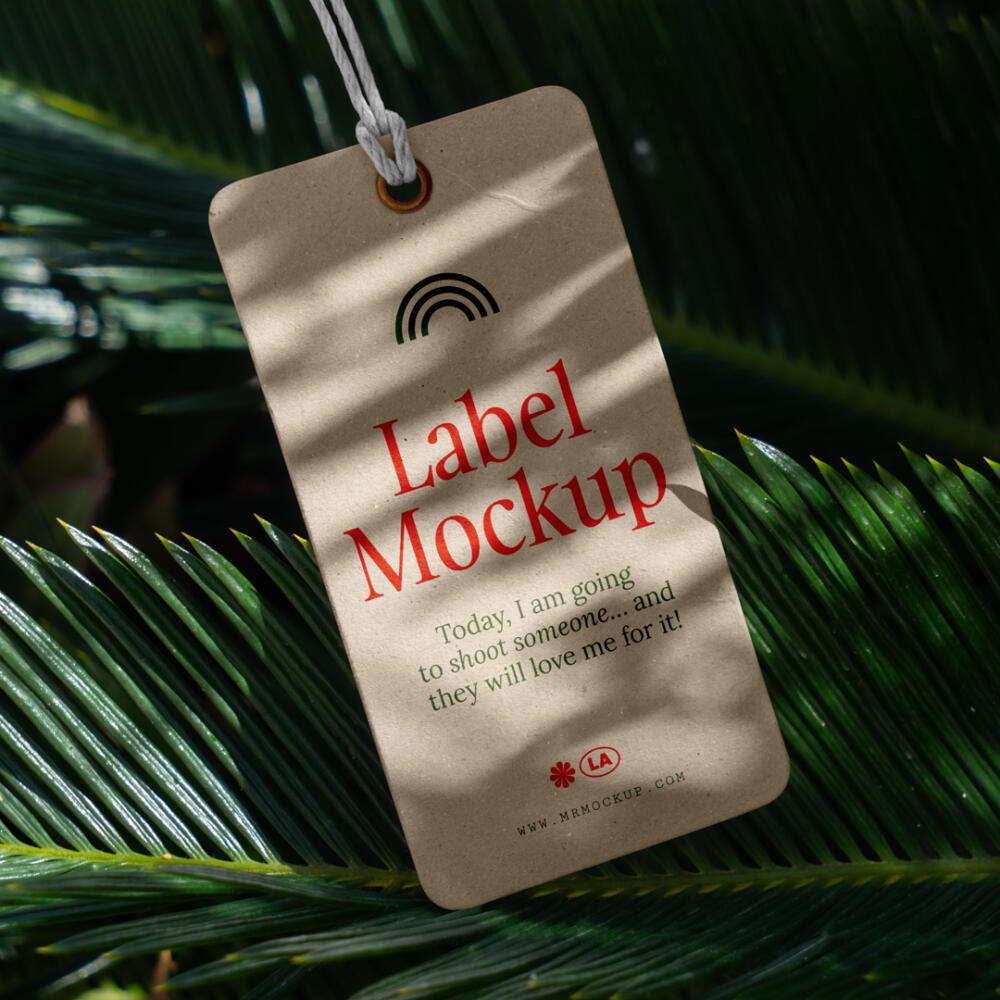 Hanging Label PSD Mockup
