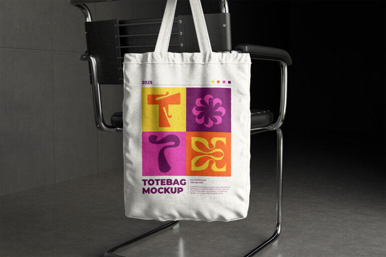 High Quality Canvas Tote Bag Mockup