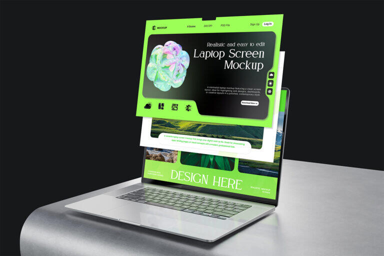 High Quality Laptop Screen Mockup