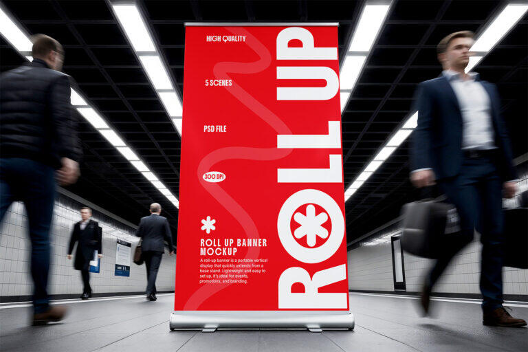 High Quality Roll Up Banner Mockup