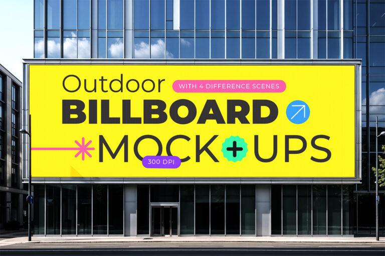 High Resolution Billboard Mockup