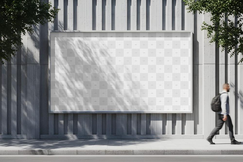 Horizontal Outdoor Billboard Mockup