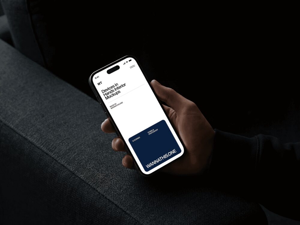 Interior iPhone Mockup in Hand