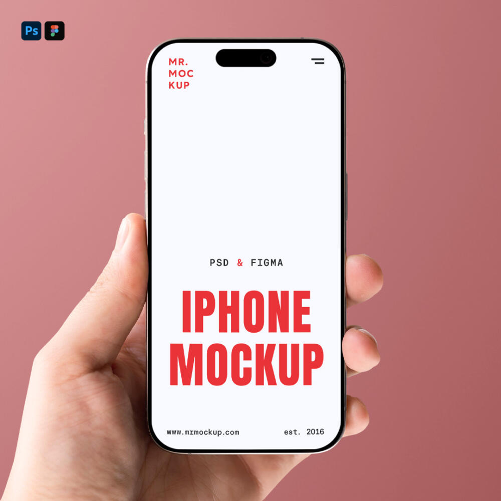 iPhone 16 Pro in Hand Mockup