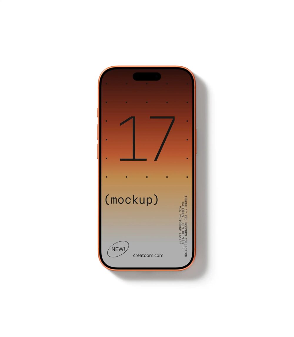 Iphone 17 Pro Mockup V1 Top View | Mockup store