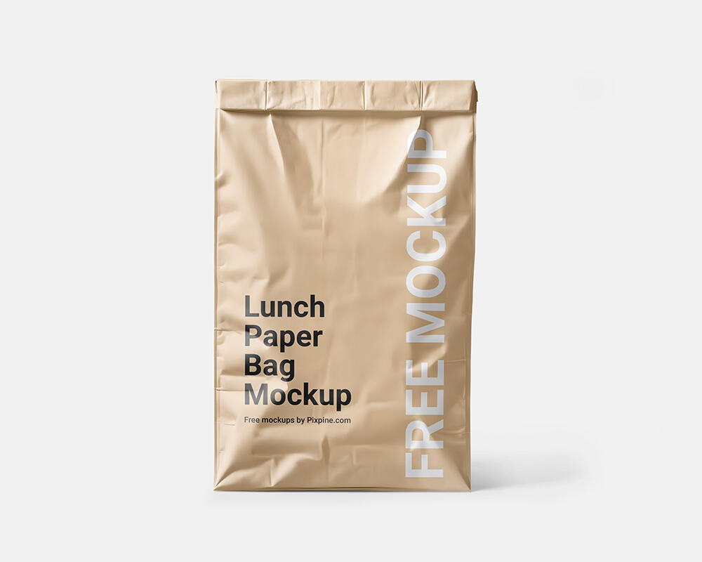 Lunch Paper Bag Mockup - PSD Mockups
