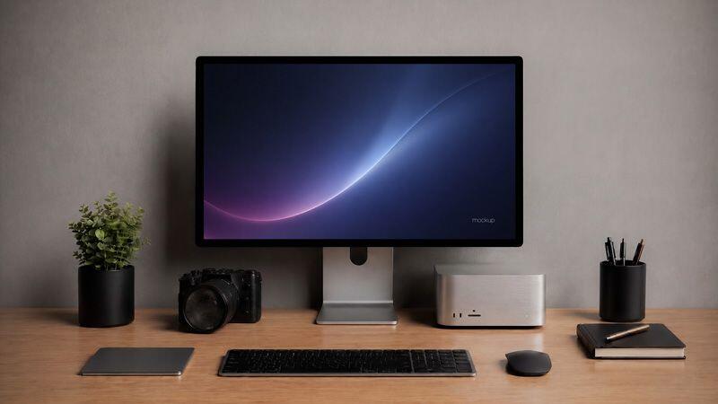 Mac Studio Mockup PSD for Website and UI Design