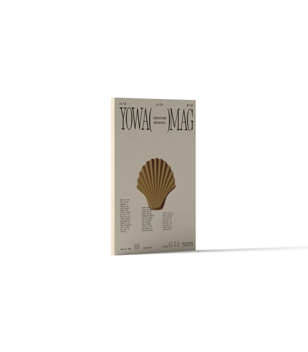 Magazine Mockup V6 Front View | Mockup store