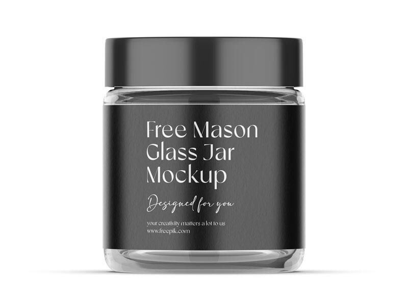 Mason Glass Jar Mockup