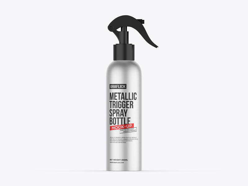 Metallic Trigger Spray Bottle Mockup