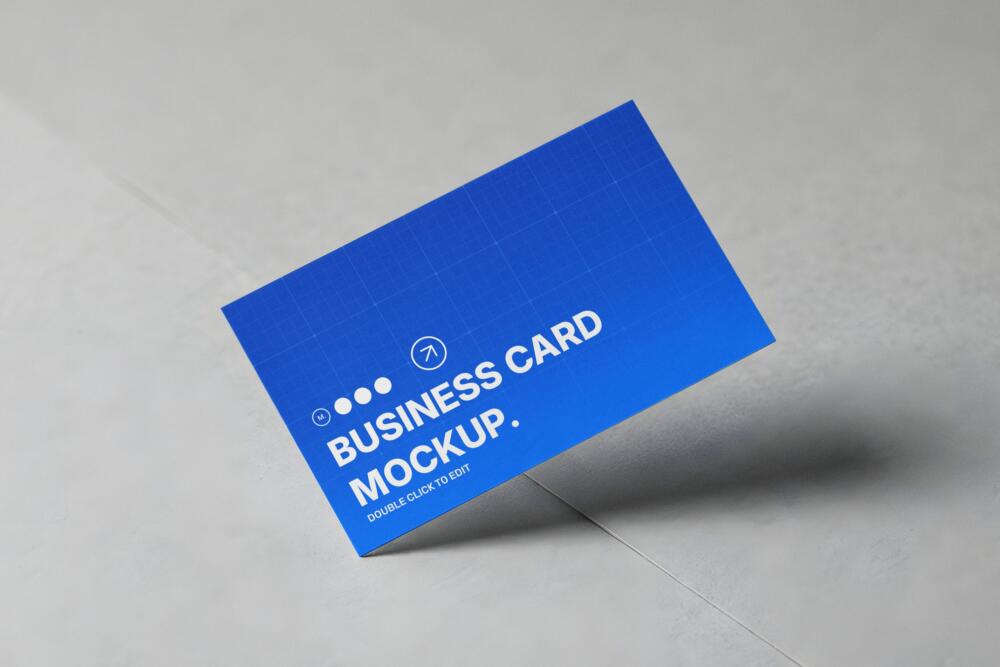 Minimalist Floating Business Card Mockup