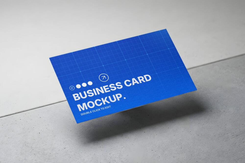 Minimalist Floating Business Card Mockup