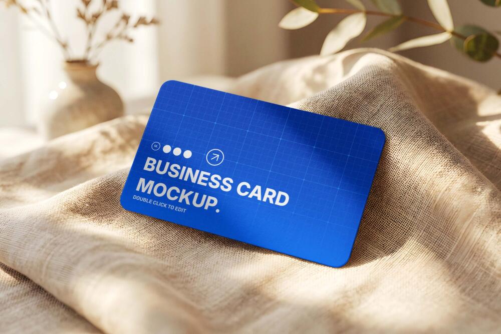 Minimalist Rounded Business Card Mockup