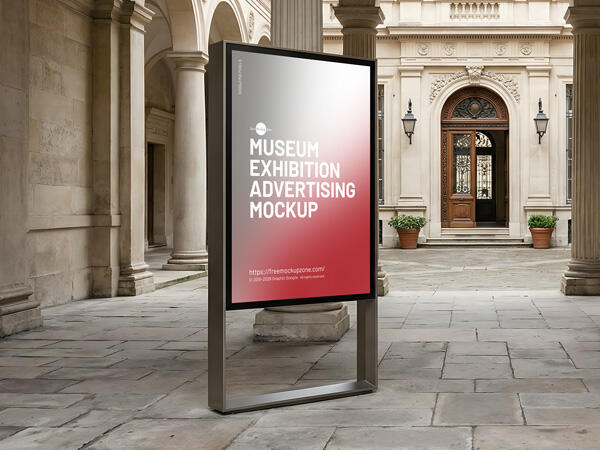Museum Exhibition Advertising Mockup