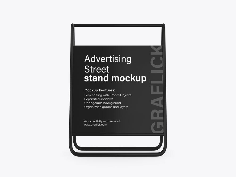 Outdoor Advertising Stand Mockup