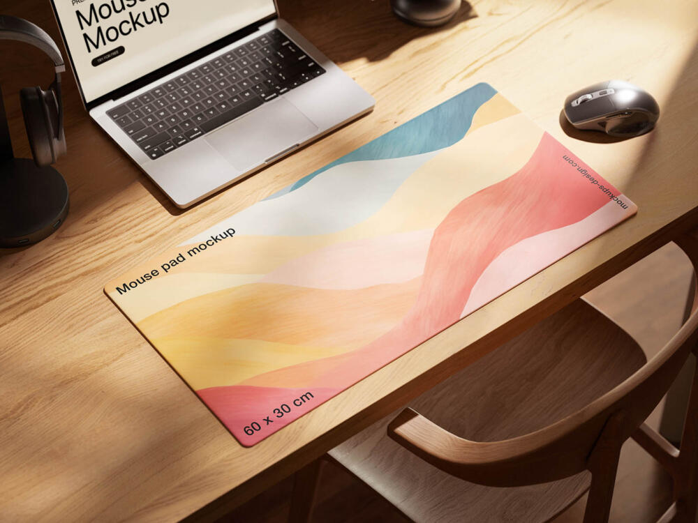 Oversized mouse pad mockup
