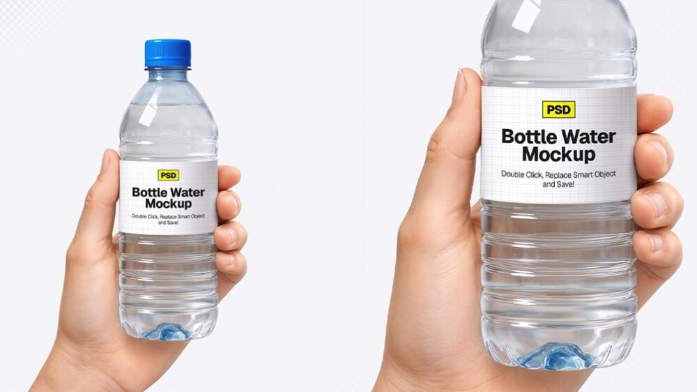 Plastic Water Bottle Mockup