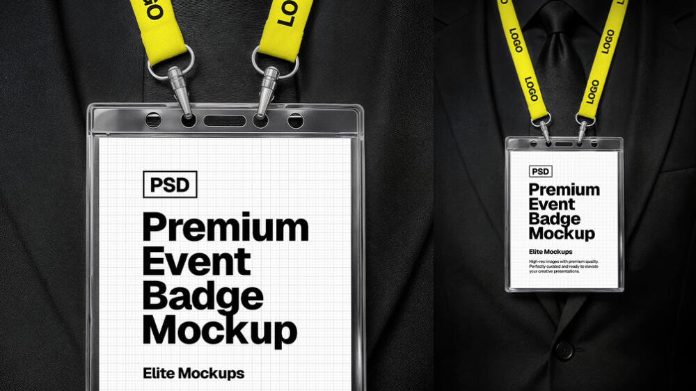 Premium Event Badge Mockup