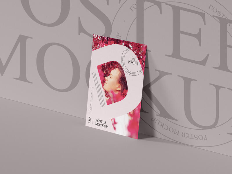 PSD Premium A3 Paper Branding Poster Mockup