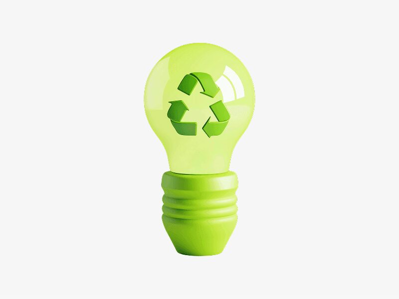 Recycle Bulb 3D Illustration