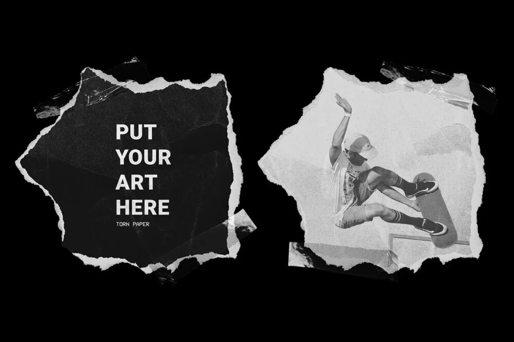 Ripped Paper Scrap Mockup