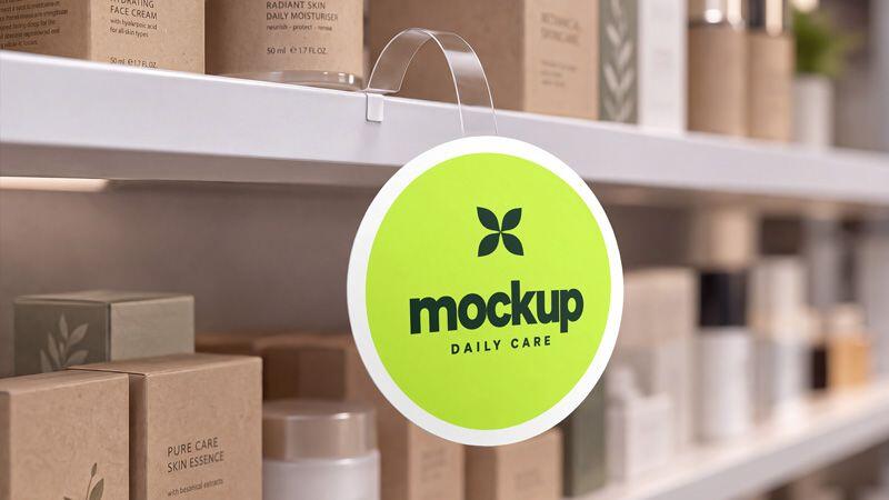 Round Wobbler Mockup