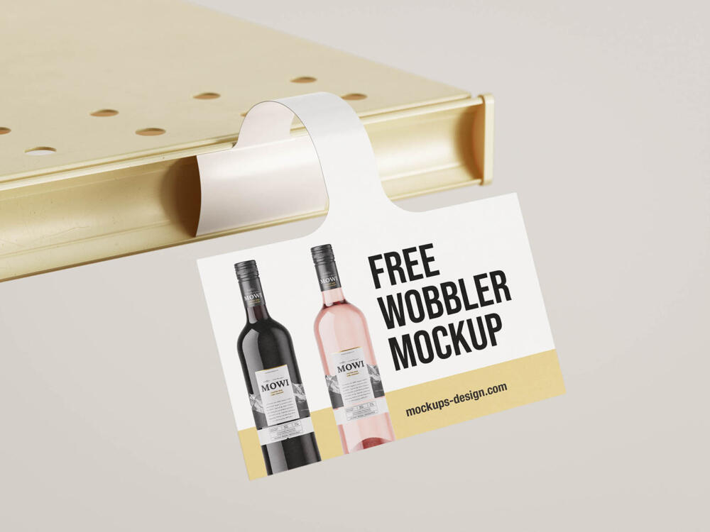 Shelf edge wobbler mockup