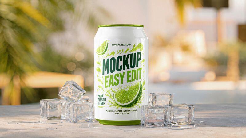 Soda Can Mockup