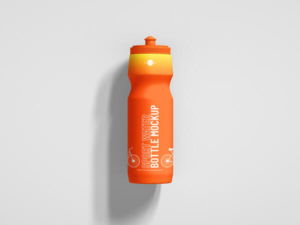 Top View Sport Water Bottle Mockup