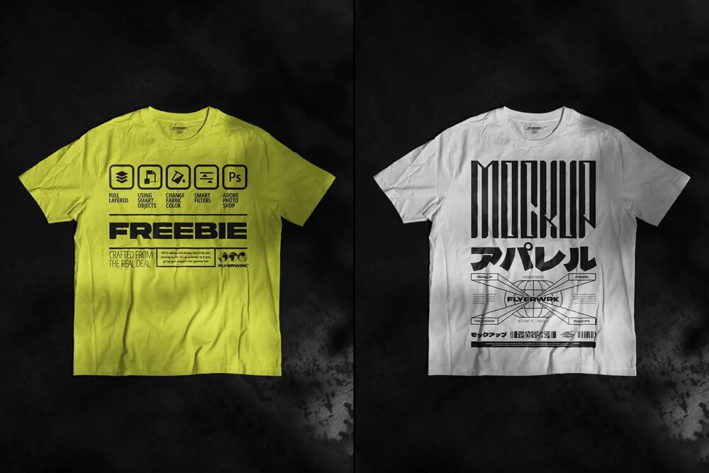 Wrinkled T-Shirt Mockup