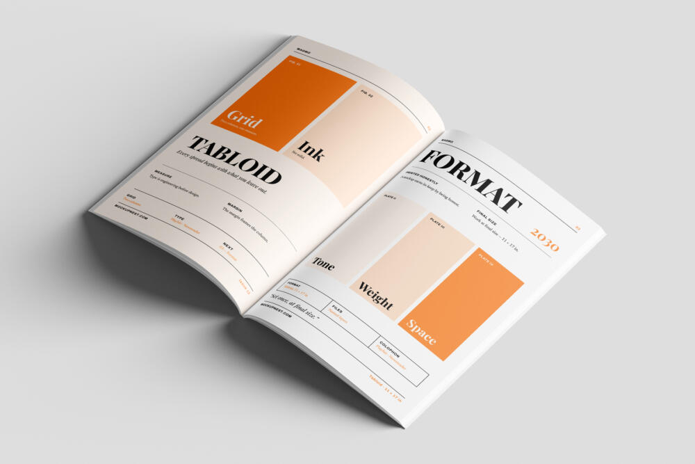 11x17 Print Magazine Mockup