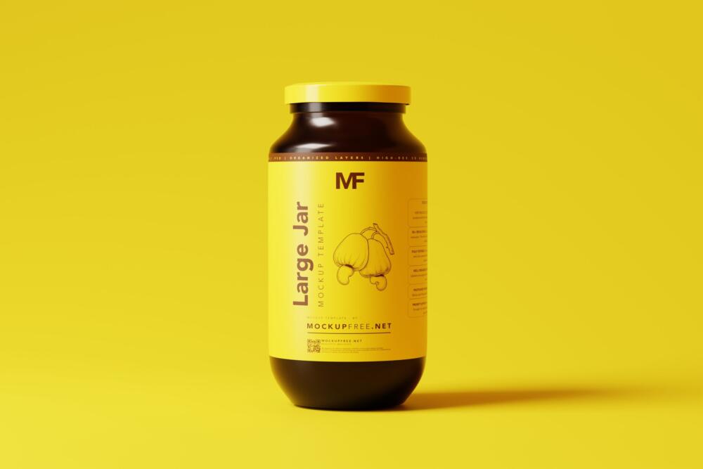 1L or 1.5L Large Jar Mockups